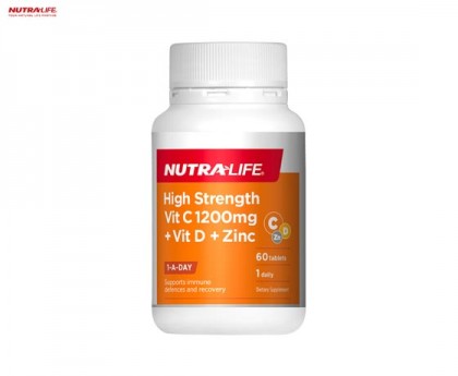 Nutralife 纽乐 维生素C 1200mg+维生素D+锌片 60片